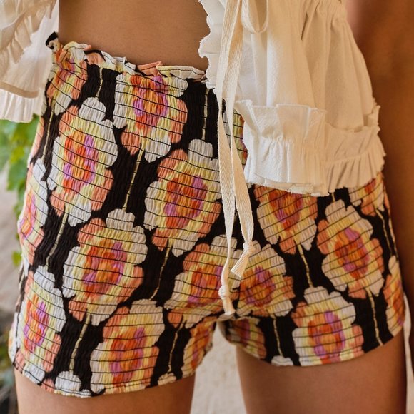 Printed High Waisted Shorts